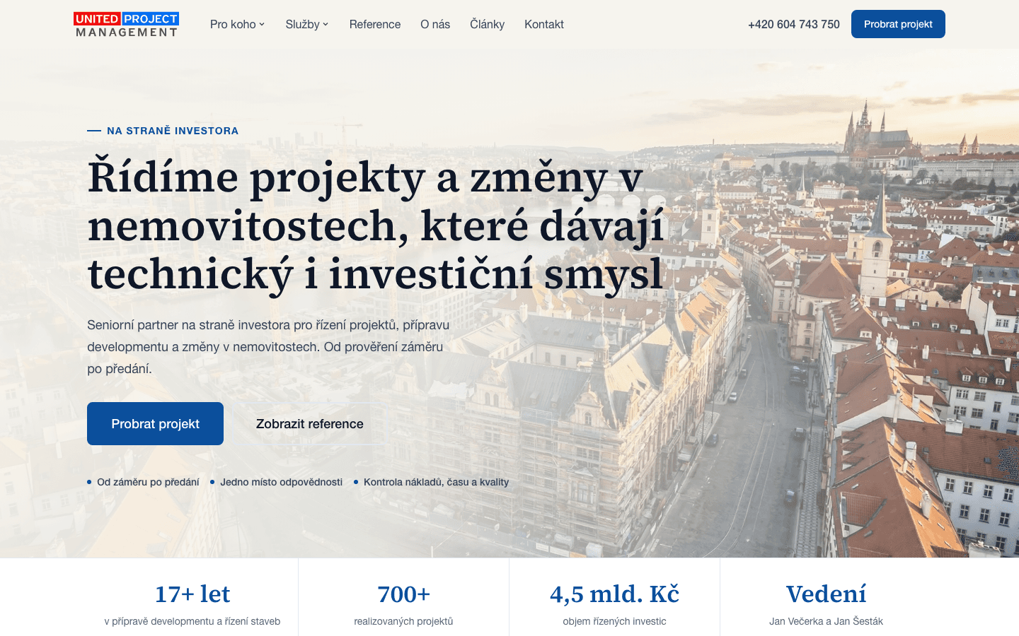 United PM — ukázka projektu